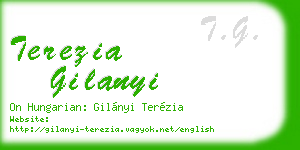 terezia gilanyi business card